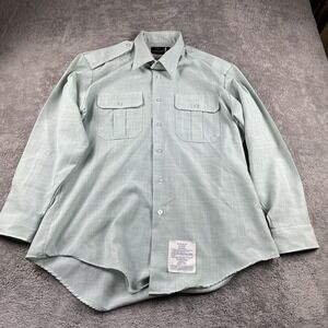 Uniforms by Flying Cross Tactical Button‎ Up Shirt Mens 17x33 Green Long Sleeve